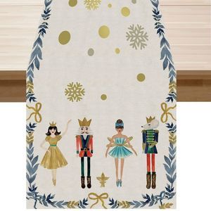 The Nutcracker Table Runner Merry Christmas Xmas Winter Table Decoration